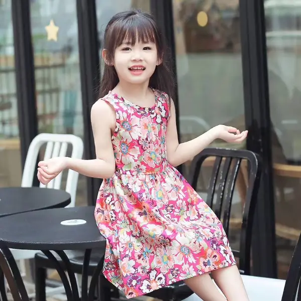 云南西双版纳服装城新款童装连衣裙上市 女孩童装连衣裙夏装一手衣服大甩卖