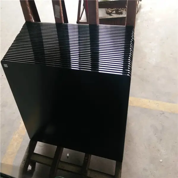 广东玻璃厂家定制烤黑漆8mm玻璃加工 耐高温原片玻璃圆形钢化玻璃桌面咖灰钢化玻璃台面圆形桌面玻璃