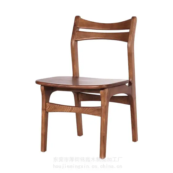 连锁餐饮店实木椅港式茶餐厅餐椅白蜡实木椅子火锅店实木餐椅