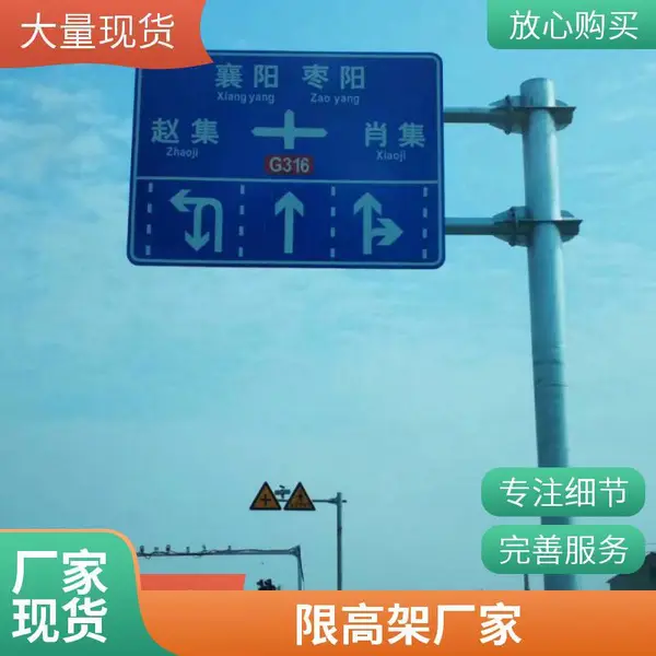 限高架 热镀锌八角监控立杆 道路交通标志杆 胜翔实体厂家