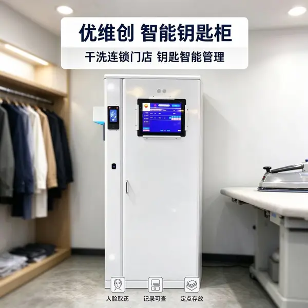 优维创人脸识别服装门店智能钥匙柜门店操作间钥匙管理rfid自动记录