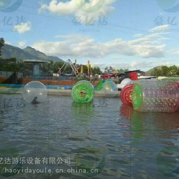 户外大型游乐玩具充气滚筒球水上充气滚筒PVC材料加厚定做