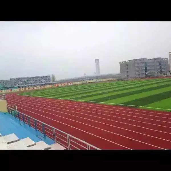 双组份pu材料跑道水泥基础跑道施工弹性弹力跑道学校运动操场风雨操场