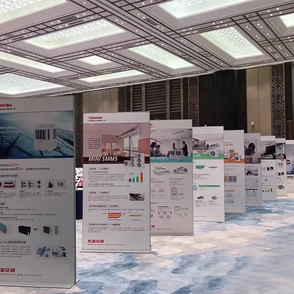丽屏展架 广告宣传 活动展示 会议场景 指引牌立式展具