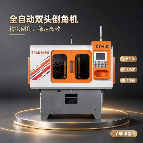 双头伺服倒角机五金管件批量加工支持远程调试售后保障