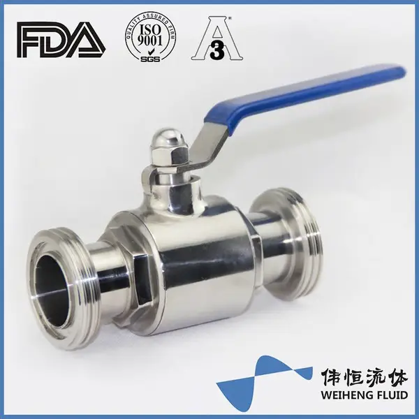 伟恒流体厂家直销不锈钢卫生级手动直通螺纹球阀(焊接 快装)