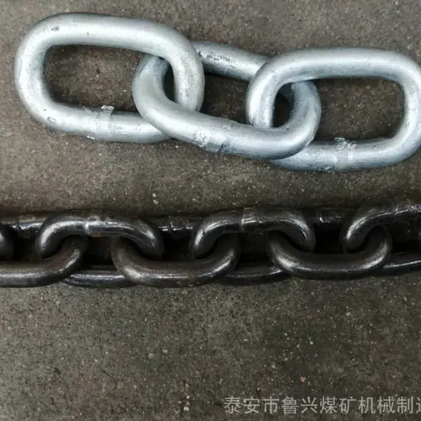 鲁兴圆环链条厂家 DIN镀锌铁链系列 10mm路边防护护栏链条长期供应