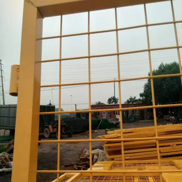 建筑电梯层安全门 施工楼层防护门 框架双开门护栏
