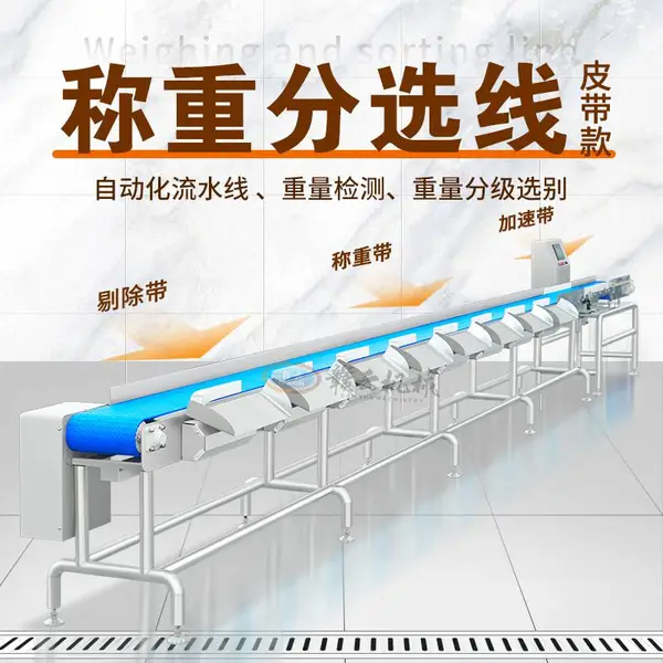 赣云商用自动化重量输送分选线***分级物料设备