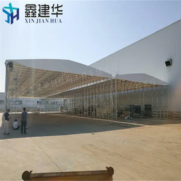 鑫建华做大型移动雨棚 户外遮阳棚1平方 电动仓储活动雨篷布
