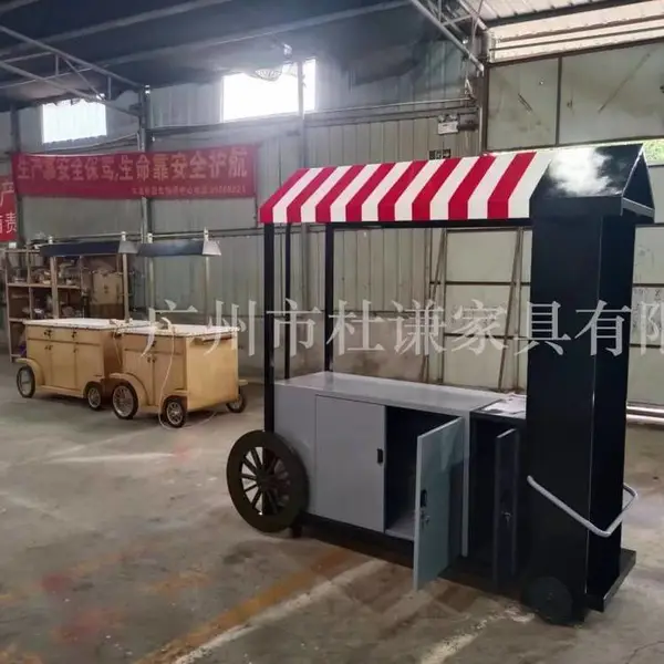 移动小推车品牌营销售卖车流动售卖餐车金属户外售货车