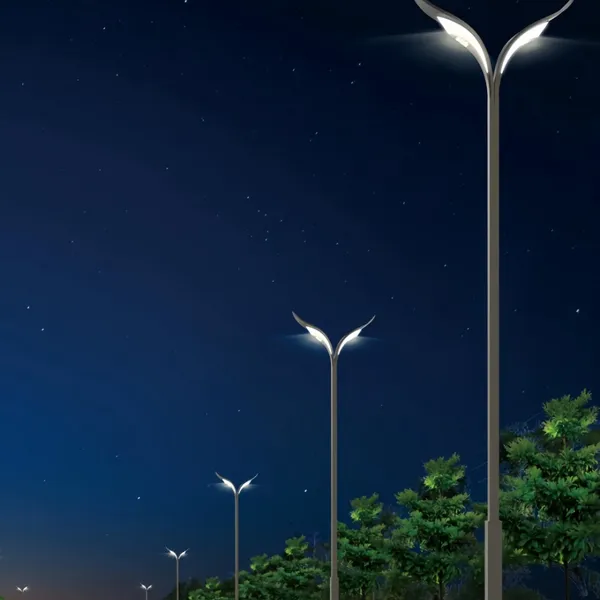 LED双翼智慧路灯 市政道路景观照明 现代简约造型