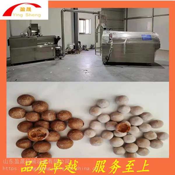 双螺杆阿胶珠膨化机 阿胶珠生产线 阿胶珠自动炒锅