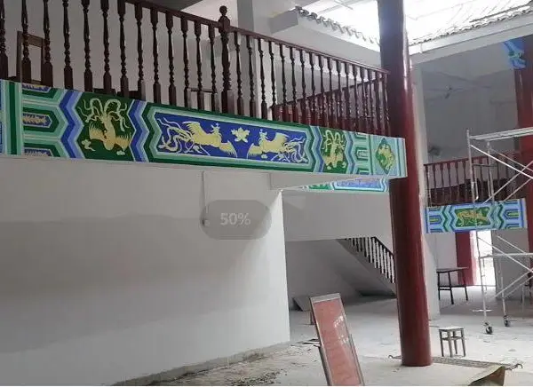 南昌湾里水泥浮雕壁画工作室,四合院古建彩绘照壁影壁浮雕背景墙绘