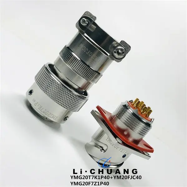 YMC系列圆形连接器 YMC22T5Z1P40+XC22FJHP40 航空插头 卡口接插件