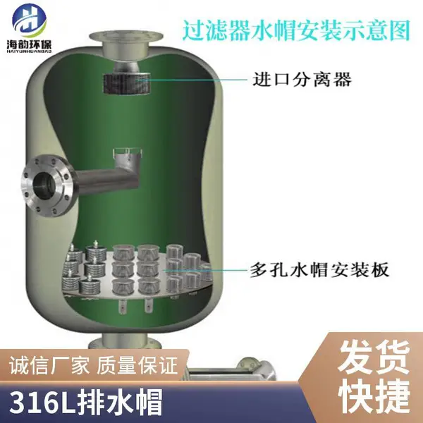 哈氏合金排水帽 M25螺纹 耐酸碱集水帽 水处理滤头配件 污水厂布水器