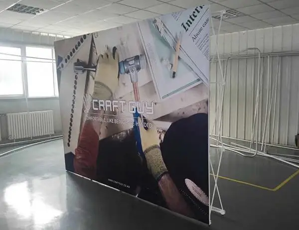 定制布质拉网展架 签到背板 微弹针织布画面 色彩饱和度高 移动性强