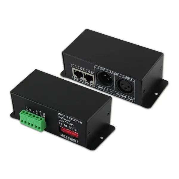 DMX512解码器 DMX512信号解码器 幻彩IC灯条解码器