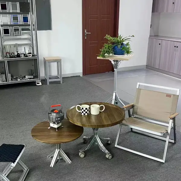 创意休闲家用餐椅组合野餐椅铝型材定制简约复古铝材