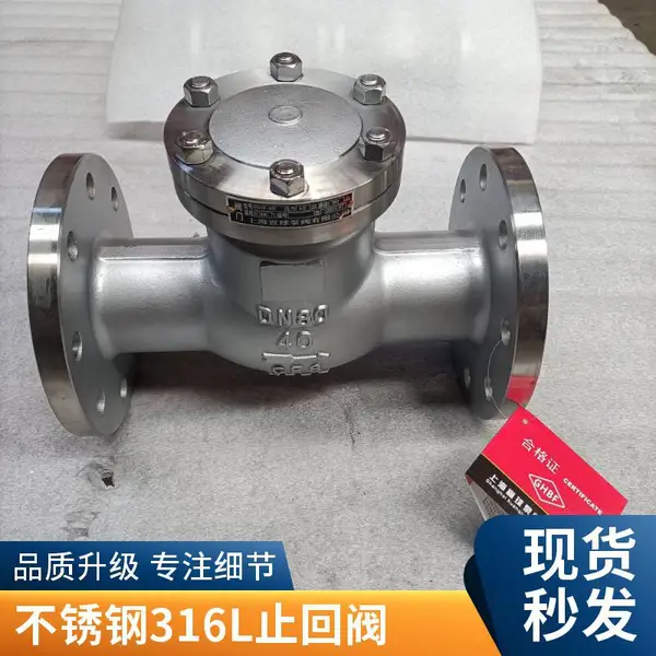 H44W-25P DN80水泵出口 主管道防回流法兰 旋启式止回阀