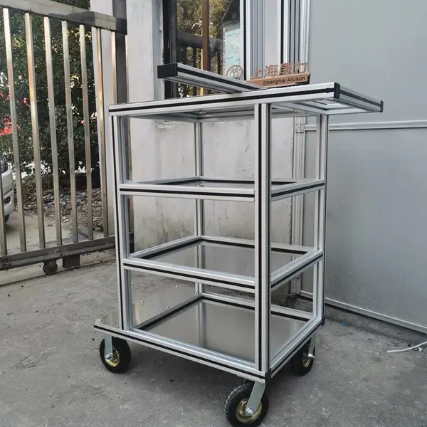 铝型材架子周转推车 展示架流利物料架 可定做铝合金组装式货架