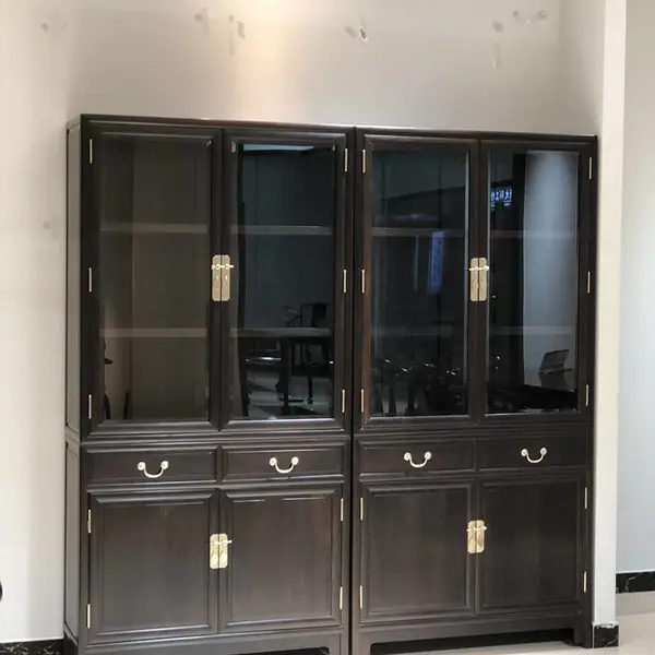 私人定制 书柜书架简约红木家具黑酸枝高密度材质 具有收藏价
