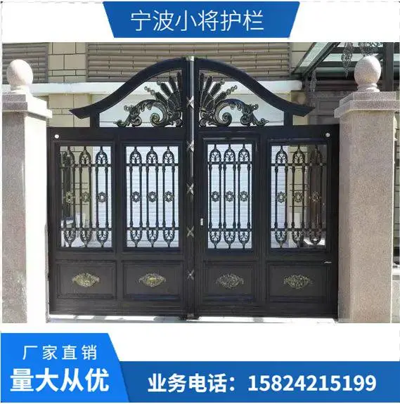 浙江省铝艺围墙护栏 景区铝栅栏 别墅中式铝合金大门 露台阳台扶手定制安装