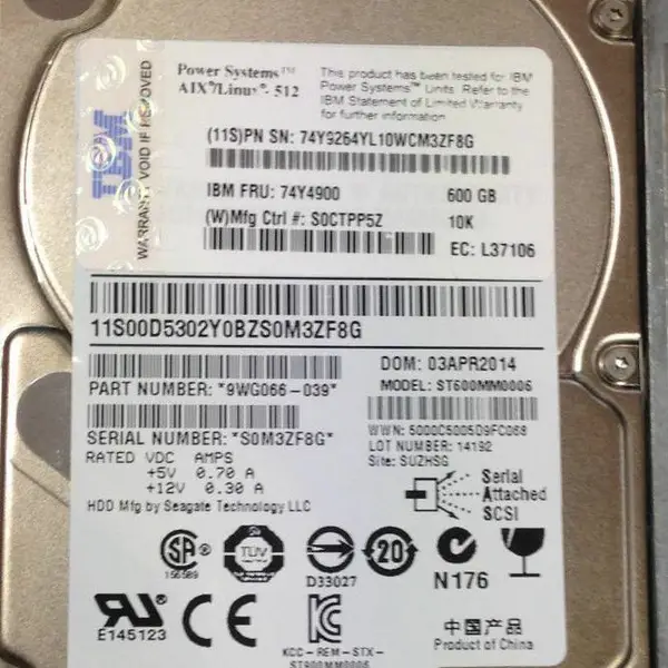 1790 74Y4900 74Y7438 600GB/10K/2.5��/SAS BJWYС�ͻ�Ӳ��