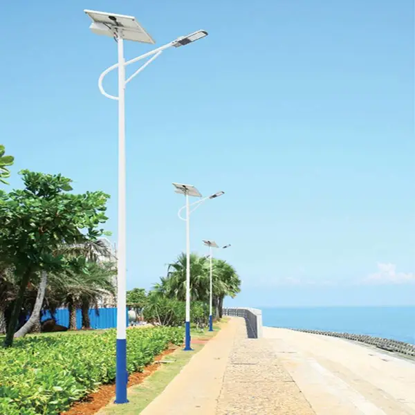 通州市政太阳能路灯5米杆 户外太阳能路灯具厂家 北京路灯灯杆批发
