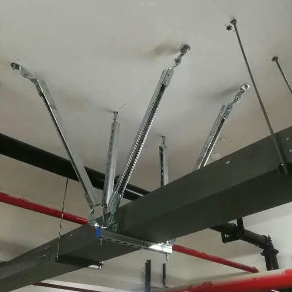 武汉800*100人防桥架抗震支架安装 强弱电桥架抗震支吊架施工