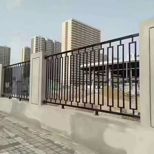 广东惠州通透式防盗栅栏学校锌钢围墙护栏铁艺别墅大门