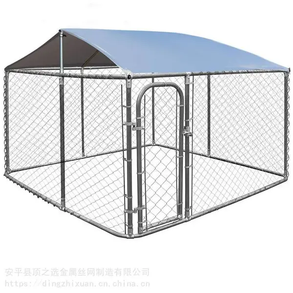 室外大型钢丝网鸡狗跑笼户外组装型圈狗围网菱形网狗笼子中大型犬镀锌围网