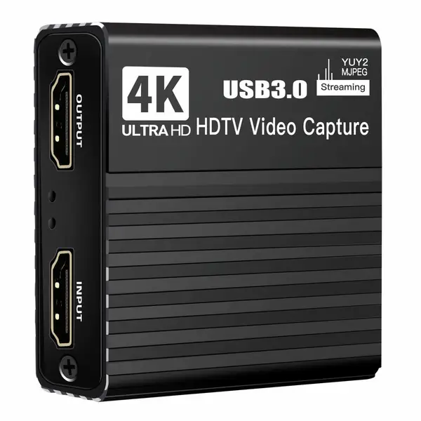 USB3.0视频采集卡HDMI4K录制盒游戏直播器麦克风1080P录像机60FPS