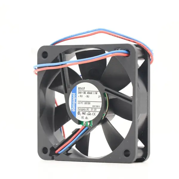 ebmpapst 静音散热风机 614F 变频器服务器风扇 1.1W 24V