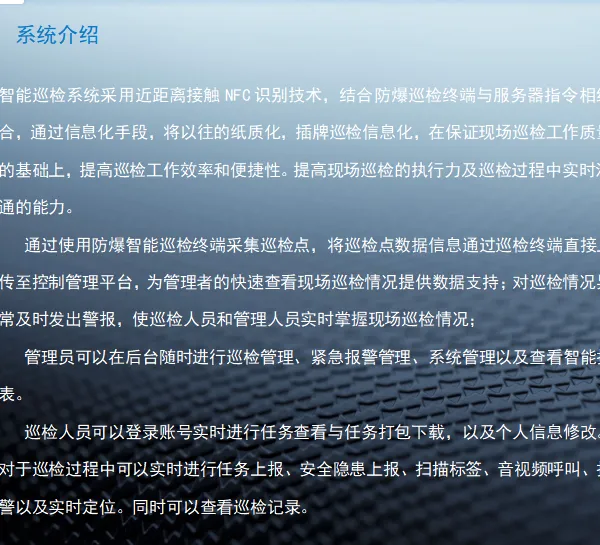 智能巡检系统防爆巡检终端服务器视频监控大屏
