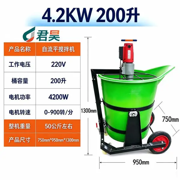 自流平鸭嘴搅拌机 砂浆腻子水泥石膏发泡塑料搅拌桶 地暖回填