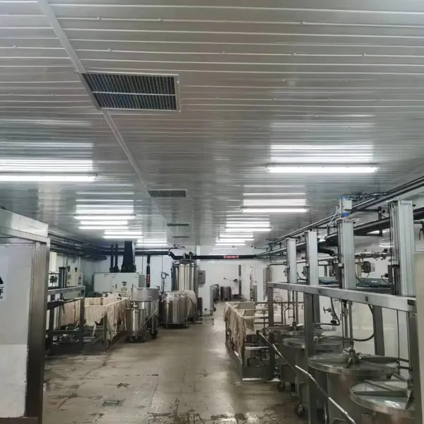 菌菇种植加工车间净化板 发酵车间菌种室洁净板 泡料车间PVC防腐板 果脯 果酱生产车间塑料扣板