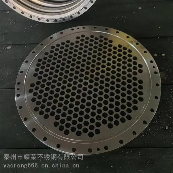 304 316L不锈钢大型筛孔换热器压力容器管板法兰管道配件来图定制