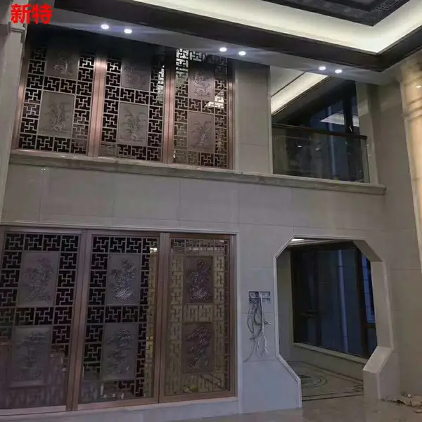 杭州铝板屏风 铜板屏风 客厅雕刻隔断建议方案