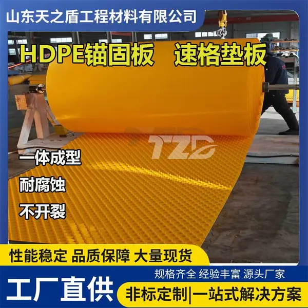 多点锚固聚乙烯板 PE 锚固板 污水池混凝土防腐防渗内衬板材厂家