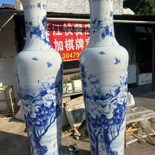 中国美術 花瓶 唐物 雕瓷 花入 唐山瓷亿美陶瓷花瓶中式骨瓷花瓶摆件家居酒店礼品陶瓷艺术品可批发定制