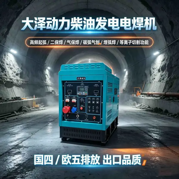 管道焊接600A发电焊接一体机发动机驱动焊机