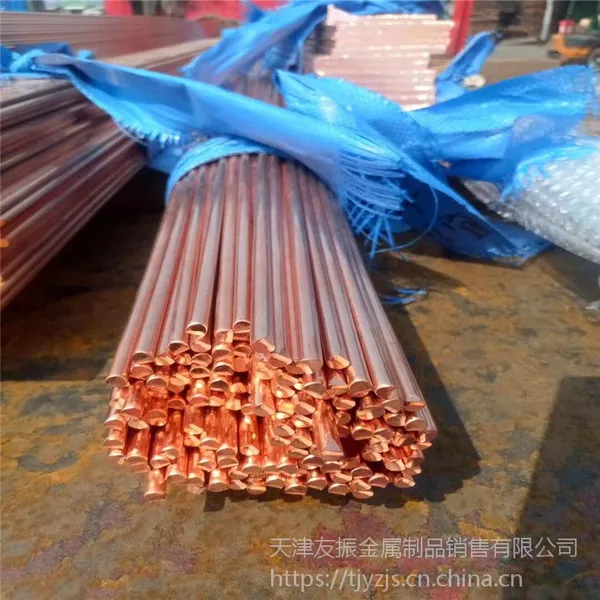 友振金属供应:纯铜棒材 无氧铜六角棒 接地铜棒 φ8 φ10紫铜棒现货销售 导电紫铜棒