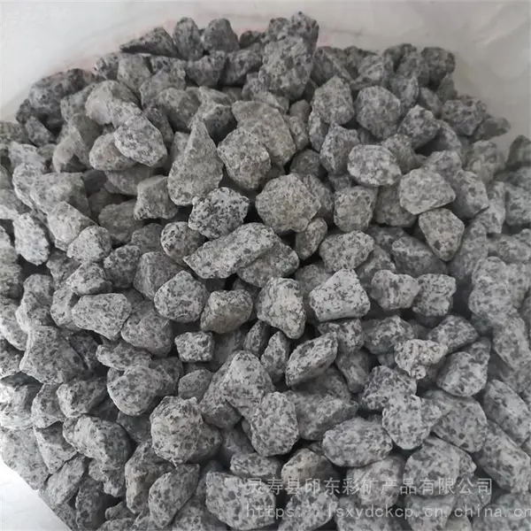 黑白点芝麻灰石子建筑芝麻白砾石园林铺路造景水磨石石子