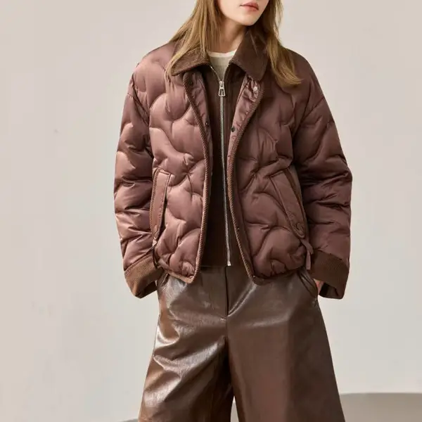 品牌澜卡NAKOO女装新款撤柜 90%白鸭绒 石井尾货批发