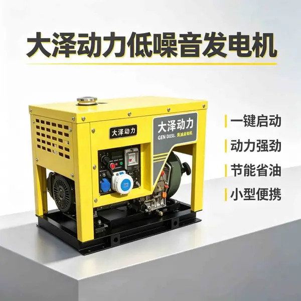 野外作业应急发电8KW开架式柴油发电机组省油耐用