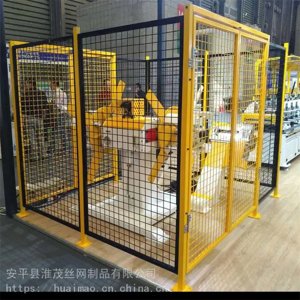 仓库车间隔离网 上网下冲孔板场地区域防护网 仓库隔离分隔护栏网