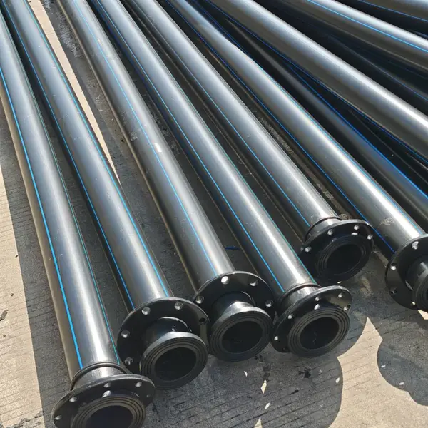 大口径PE给水管焊接法兰定制 DN50-DN800 法兰直管