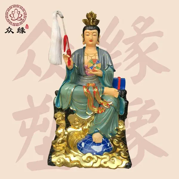 精品树脂神像 家供地姥佛像 道家地母娘娘神像 地母娘娘极彩贴金神像