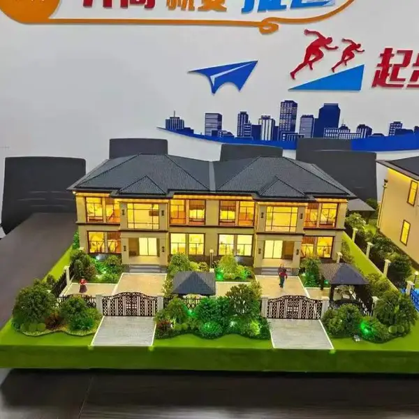 苏式园林庭院沙盘自建别墅整体布局展示沙盘